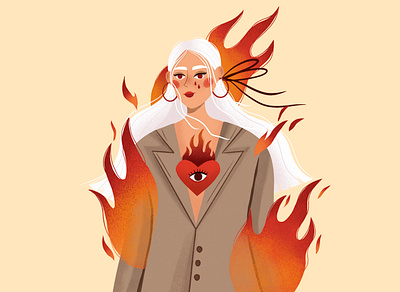 Fire on fire character character design design digital art digital illustration illustration illustration art vector vector art vector illustration