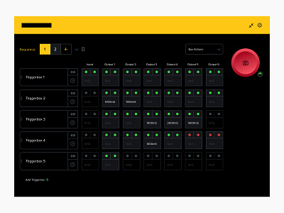 Photography Sequencer UI camera dashboard photography photography studio processing sequencer snap software software design switch technical timer toolbox toolset trash triggers ui ui design ux ux design