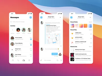 Messenger. Mobile Version. chat app chat application conversation light message app messenger mobile app social app social network media