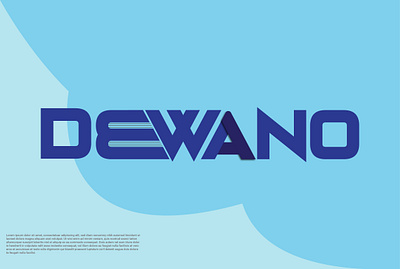 dewano logo 01 branding branding design creative logo flat graphic design illustrator logo design minimal typography unique logo