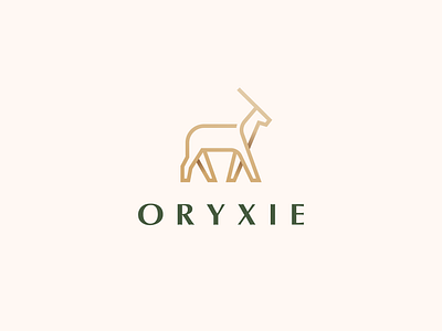 Oryxie abstract animal antler beautiful beauty branding clever elegant flat goat gradient icon identity logo luxury mark minimal premium royal wild