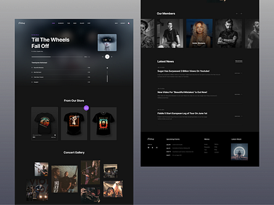 Music Band Website Design by Onur Tavil on Dribbble