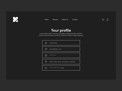 My Profile - Modern Web Design design minimal minimalist modern profile profile design profile page ui ui ux ui design uidesign ux ux ui ux design uxdesign uxui web design webdesign website xd design