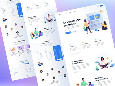 UroLa - Landing Page 2021 trends aurora clean shot creative design dribbble dribbble best shot flat gradients header landing page minimal saas saas website ui ui design ux ux design web design web header