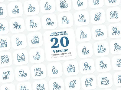 Vaccine | 20 Pixel Perfect Icons coronavirus disabled doctor elderly family grandmother icon icon design icon set iconography icons logo nurse set sign symbol vaccination vaccine walking cane woman