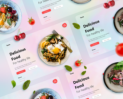 Restaurant landing Page animation app branding design icon illustration logo typography ui soft ui first design uidesign ux