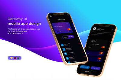 Gateway ui mobile app design! app branding design icon minimal ui ux vector web