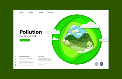 Pollution Control Landing Page Design animation app branding design icon illustration logo typography ui soft ui first design uidesign ux