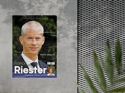 Affiche officielle élections 2017 Franck Riester politics