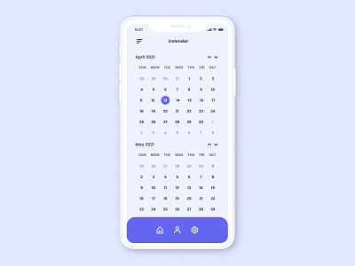 Calendar calendar calendar app calendar design calendar ui daily dailyui dailyui 38 dailyui038 dailyuichallenge flat minimal mobile calendar mobile design mobile ui ui uidesign uiux