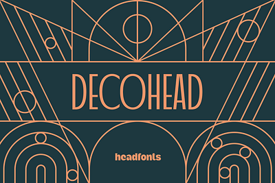 Decohead Art Deco Font design elegant font headfonts logodesign media modern sophisticated typeface typogaphy