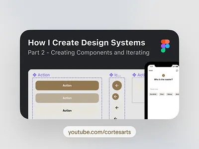 How I Create Design Systems Part 2 app design components design system design systems figma figma tutorial mobile app process product design startup thumbnail tutorial ui uiux ux video vlog web design youtube youtuber