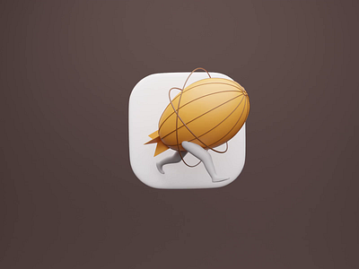 Zeplin macOS Icon 3d 3d animation animation apple big sur big sur icon blender branding design icon icon design illustration library macos macos icon macosx threedee zeplin zeplin icon zeppelin