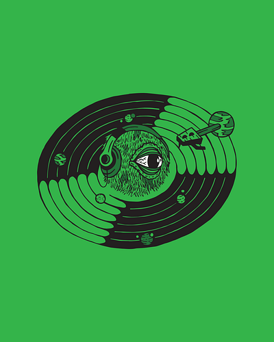 Culture Clash Branding Illustrations branding creature headphones illustration record record store vinyl vinyl record