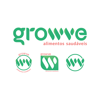 Growve - Health Foods food green health leave logo plant typo logo typography