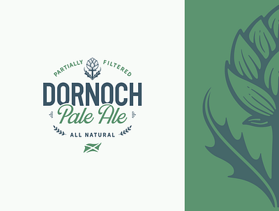 Pale Ale Logo adobe illustrator beer branding branding classic hop logo saltire thistle typography vector