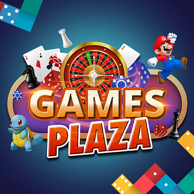 Games Plaza Logo Design ad design banner design branding design facebook ad facebook banner graphic design illustration logo logo design print and pattern