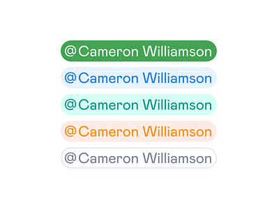 The mention component application atomic color colors design design system interface mention states ui
