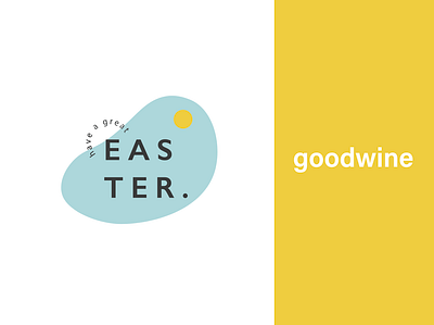 Easter branding for GoodWine branding illustrator poster vector