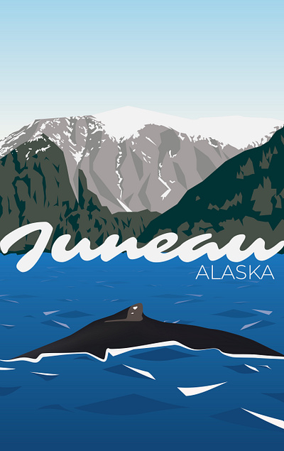 Poster Design: Juneau, Alaska design flat illustration illustrator minimal typography