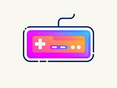 Retro Gamepad 2d design flat gamepad icon illustration line logo retro retro logo ui ux vector