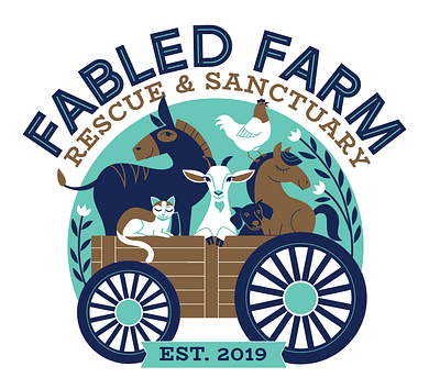 Fabled Farm Logo animals farm illustration logo non profit rescue