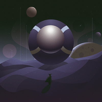 Omniscience flat gradient illustration illustrator minimal simple