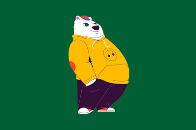 D for 36 days of type 36daysoftype animal bear costarica fashion hoodie illustration polar bear streetart