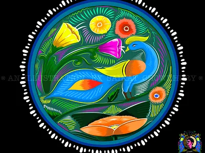 Rickshaw Painting Panel bangladeshi bangladeshi artist bangladeshi folk art bangladeshi rickshaw painting circle design design digital illustration digitalart folk form folkart mandala design mandalaart minimal modern peacock popart rickshaw art rickshaw art bangladesh rickshaw painting vector