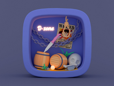 D zone 3d c4d icon illustration render