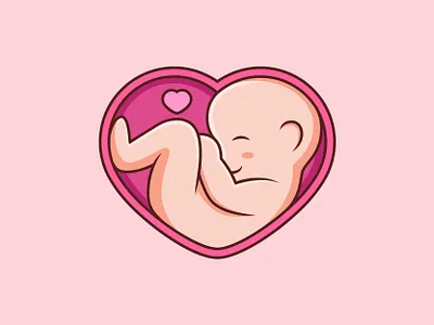 Illustration of Baby in a Belly Cartoon baby background beautiful belly birth cartoon character child cute design illustration love mascot sweet vector