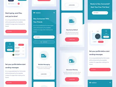 Kedaton - Messaging Platform Mobile Responsive branding design email icon illustration ios landingpage message mobile mobile app responsive responsive design site ui uiux ux web design webapp website website design