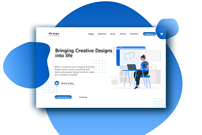 Landing Page animation app branding design icon illustration logo typography ui soft ui first design uidesign ux