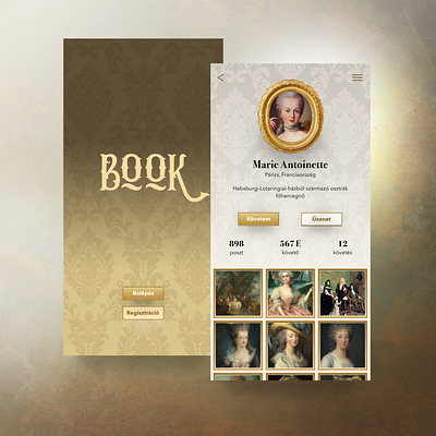 Baroque UI concept adobe xd app design baroque design profile ui uidesign webdesign