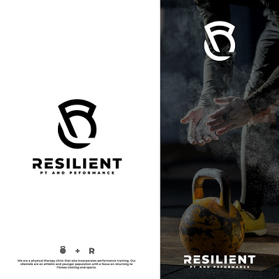 RESILIENT athletic brand fitness logo performance physical sports therapy training