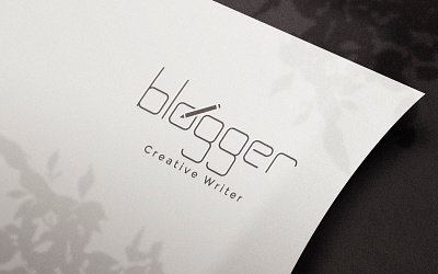 Blogger Logo blogger logo branding combine logo design graphic design graphic design brand graphic design logo icon letter logo logo typography typography logo writer logo