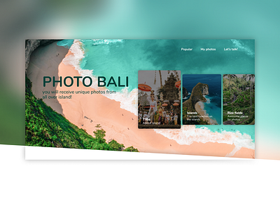 Bali landing page ui ux