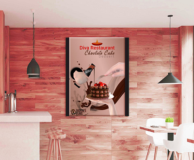 Restaurant Wall Poster @concept @cosmetics brands @design @designtips @dribbble @graphics abstract adobe illustrator adobe photoshop branding