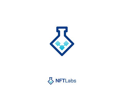 NFTLabs blockchain branding cryptocurrency flat futuristic logo minimal modern network nfts software development technology vector young