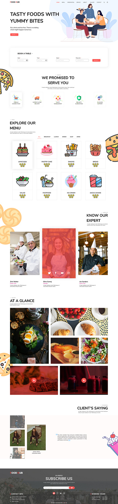 Restaurent-Food Hub best design design dribbble best shot ecommerce food web design hotel illustration landing page restaurent restaurent landing page ui ui design uiux ux uxdesign