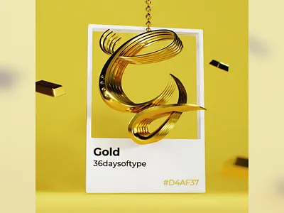 G for Gold 🤑 36daysoftype 3dart b3d blender colorful designinspiration font gold golden jewelry lettering pantone shiny typecollect typography