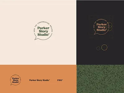 Parker Story Studio custom typography brand branding custom typography logo logotype podcast podcast logo