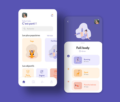 DAILY UI #41 - Workout app dailyui dailyuichallenge fitness app fitness app ui mobile sport app ui ui design workout workout app yoga