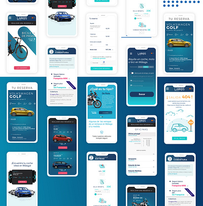 Car Rental Mobile Screens artdirection branding carrental interaction motion uiux