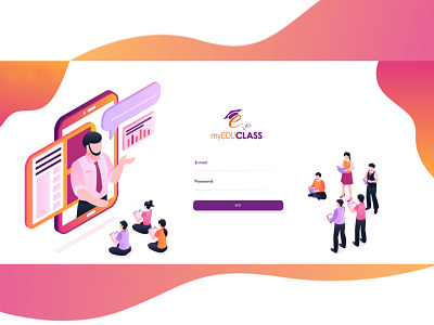Back to School | Login Page abstract account app background dailyui design education form gradient illustration login login page logo password register school signin ui ux web