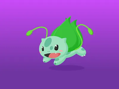 Original Grass Monster bulbasaur cartoon design grass green illustration pokemon sketch