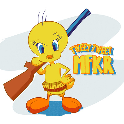 Tweety Bird fanart illustration illustrator tweety bird typography