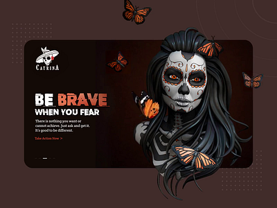 Catrina UI/UX Website Design animation art clean modern typography ui ux web website design