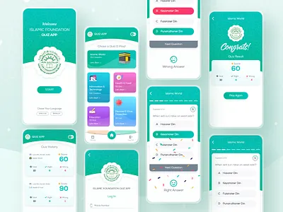 Islamic Quiz App app arabic clean education ios islam leaderboard learning app log in mobile muslim quiz ramadan result simple ui ux