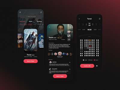 cinema ticket app app cinema design minimal ui ux